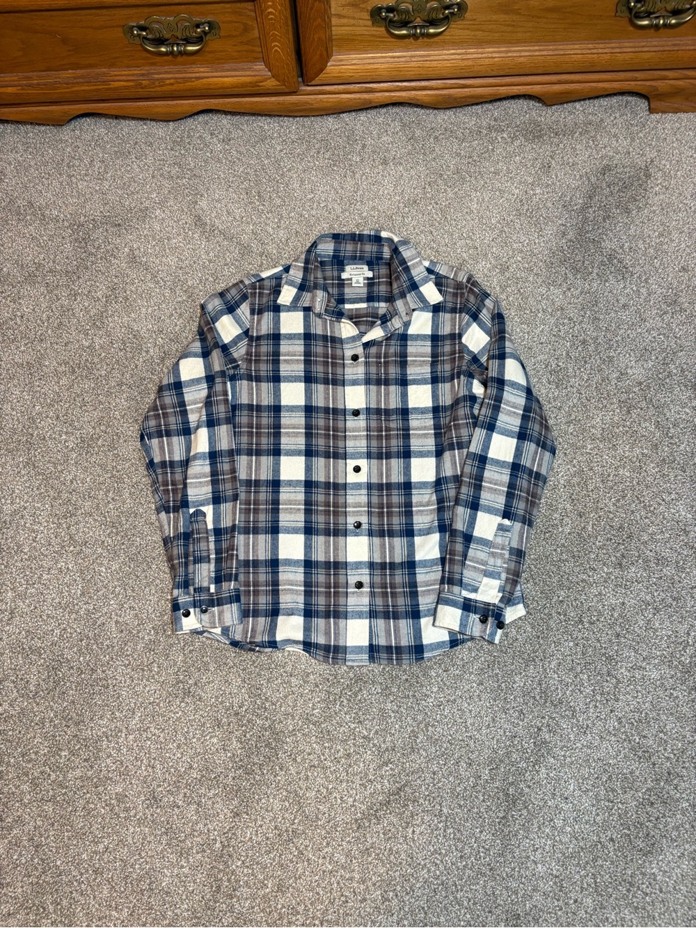 NWOT L.L.Bean plaid button down shirt